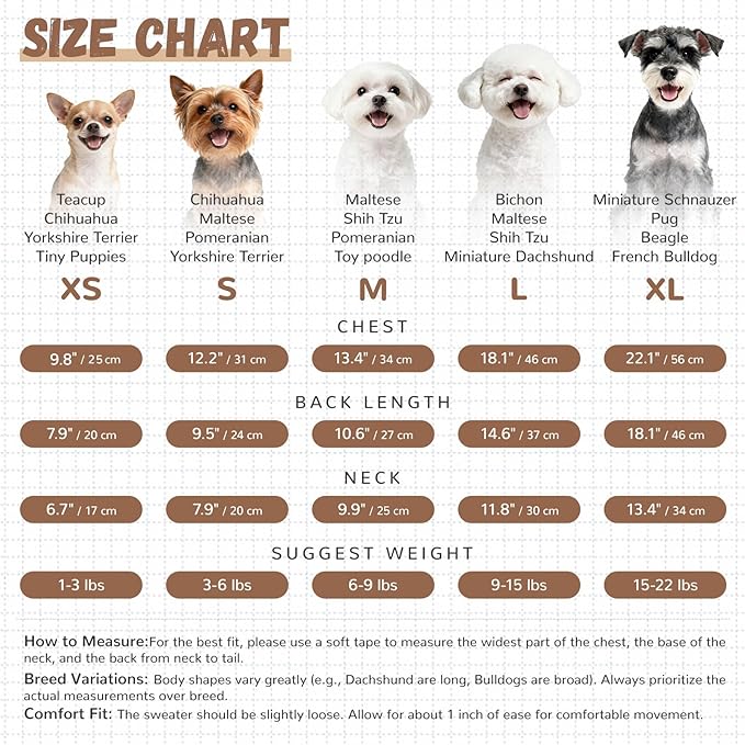 ABRRLO Small Dog Sweaters Cute Bear Dog Cardigans Clothes - Image 6