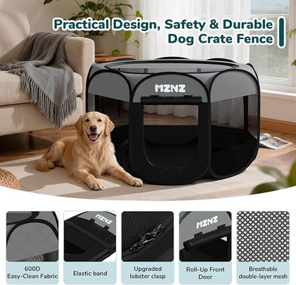 Dog Playpen, Portable Puppy Pet Crate Indoors - Image 7