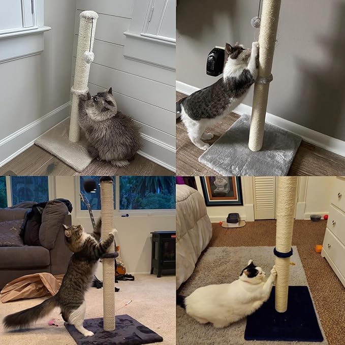 Dimaka 34" Height Tall Cat Scratching Post, Claw Scratcher - Image 5