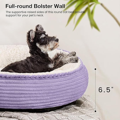 Love's cabin Round Donut Cat and Dog Cushion Bed, 24in Pet Bed - Image 5