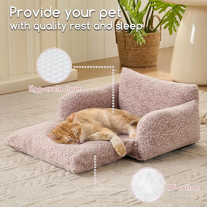 Hollypet Cat Bed Fluffy Plush Multifunctional Double-Layer Machine Washable - Image 5