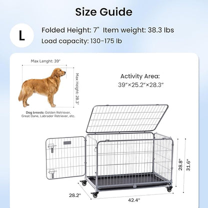 ZOMISIA Collapsible Dog Crate for Large Dogs - Image 4