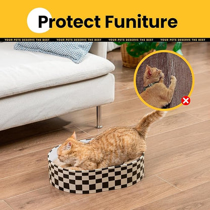 Conlun Cat Scratcher Box with 4 Cat Scratching Board Reversible Scratch Pad - Image 4
