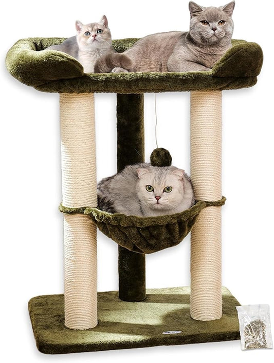 Happi N Pets 28" Cat Tree, Large Bed by HappiNPets