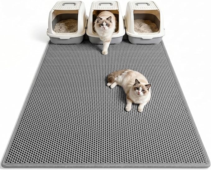 Pieviev Cat Litter Mat Double Layer Waterproof Urine Proof Trapping Mat 1 Pack) by Pieviev