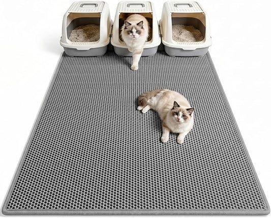 Pieviev Cat Litter Mat Double Layer Waterproof Urine Proof Trapping Mat 1 Pack) by Pieviev