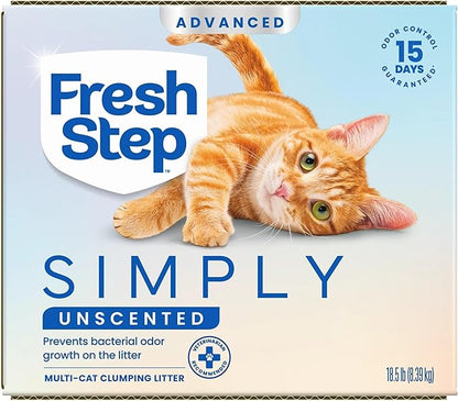 Fresh Step Advanced Simply Unscented Multi Cat Clumping Cat Litter, Low Dust - Image 12