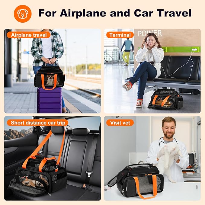 pidipiti 17x12.5x8.5 TSA Approved Expandable pet Carrier - Image 7