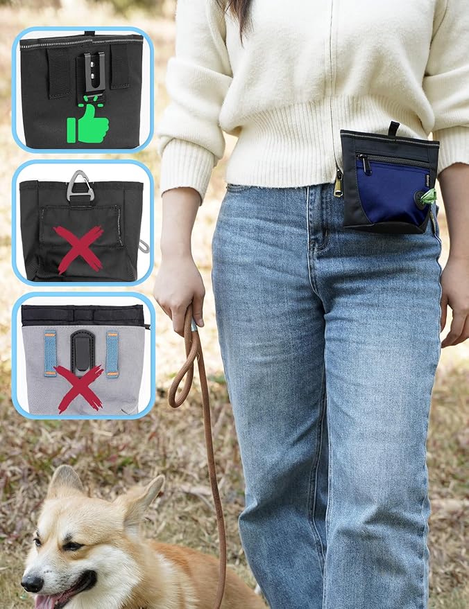 Gobeigo Dog Treat Pouch and Training Clicker, Upgrade Two Magnetic Closure to - Image 4