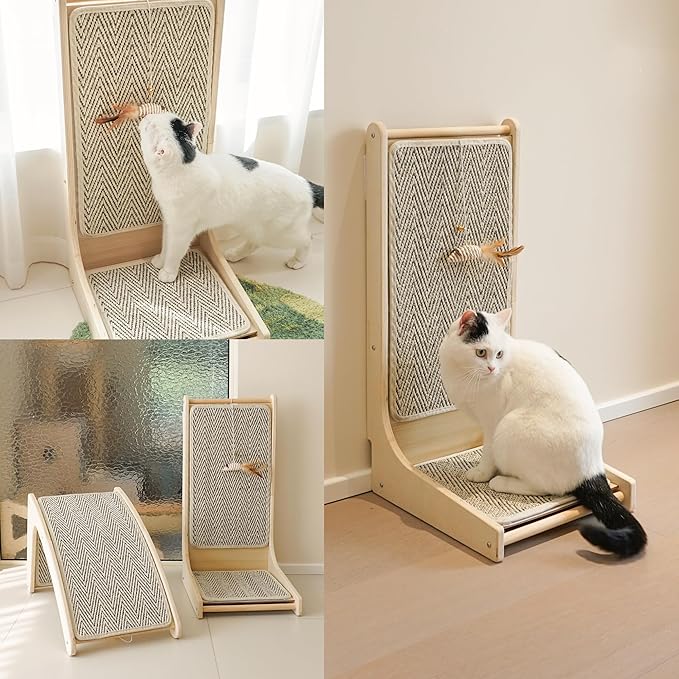 PETKARAY Cat Scratcher, Sisal Cat Scratch Pad, L Shape Scratching Board - Image 6