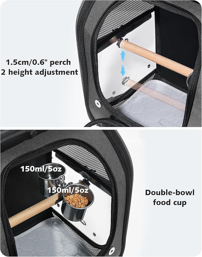 Pecute Bird Backpack Carrier for Small Birds, Bird Carrier - Image 8