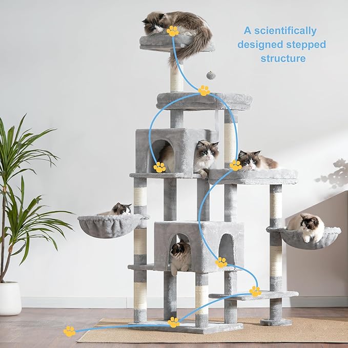 Hey-brother Cat Tree Tower, Scratching Posts - Image 7
