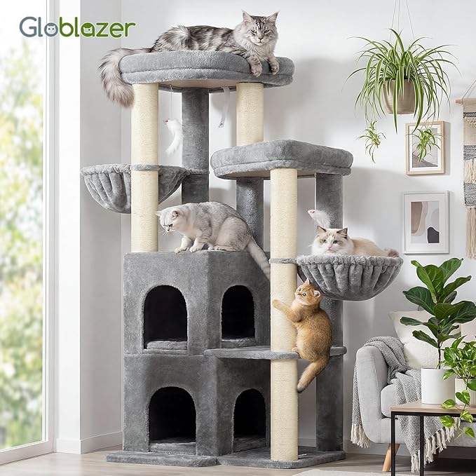 Globlazer Cat Tree Tower for Indoor Cats, Sturdy Adult Cat Tree House for Large - Image 7