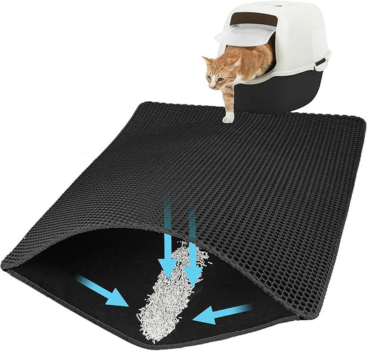 Cat Litter Mat Large Cat Litter Trapping Mat 30x24 inch Double Layer Urine and by Xuanyaente