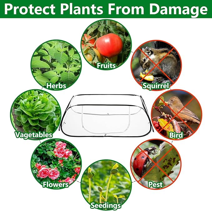 45" x 22" x 16" Pop Up Garden Rows Plants Cover, Raised Garden Beds Vegetable - Image 4