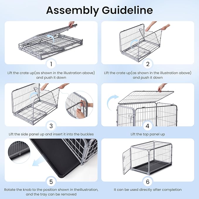 ZOMISIA Collapsible Dog Crate for Small Dogs - Image 7
