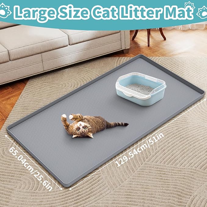 Cat Litter Mat, Silicone Cat Litter Box Mat - Image 4