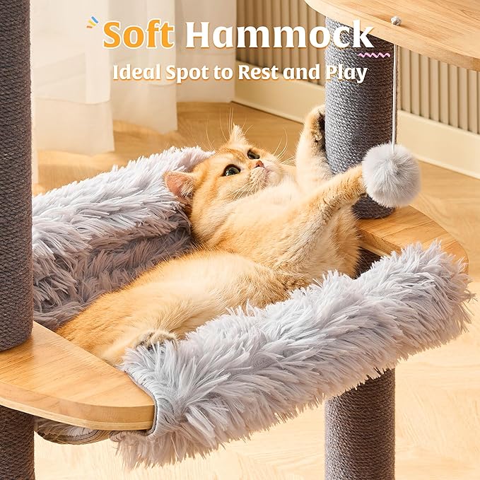 HITTITE Solid Wood Cat Tree Tower - Image 5