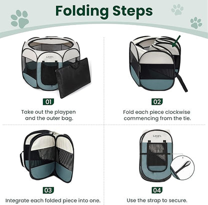 Love's cabin Pet Puppy Dog Playpen, Small Dog Tent Crates Cage Indoor/Outdoor - Image 8