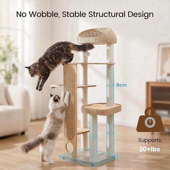59-inch Cat Tree，Cat Tower - Image 3