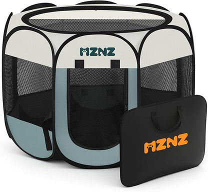 Dog Cat Playpen, Portable Small Animal Playpen Crate Indoor by MZNZ