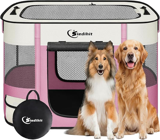 Dog Playpen, Cat Pet Puppy Pen, Portable Playpens by Siedihit