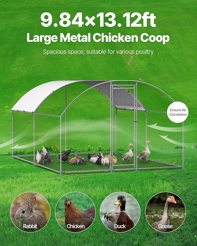 VEVOR Large Metal Chicken Coop - Image 4