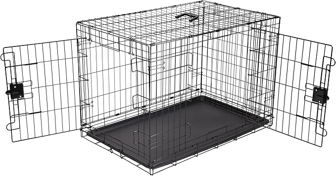 Amazon Basics Portable, Foldable Metal Wire Dog Crate by AmazonBasics