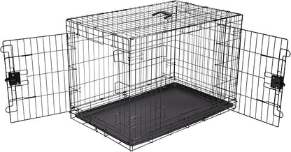 Amazon Basics Portable, Foldable Metal Wire Dog Crate by AmazonBasics