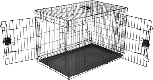 Amazon Basics Portable, Foldable Metal Wire Dog Crate by AmazonBasics
