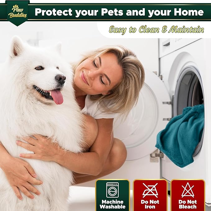 Paw Buddies Premium Waterproof Blanket 80"x90" Velvet-Feel Reversible Throw – - Image 6