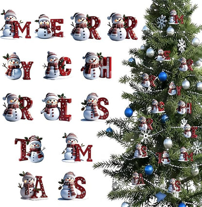 14 Pcs Christmas Snowman Ornaments Decorations Cute Snowman by NSSHEL