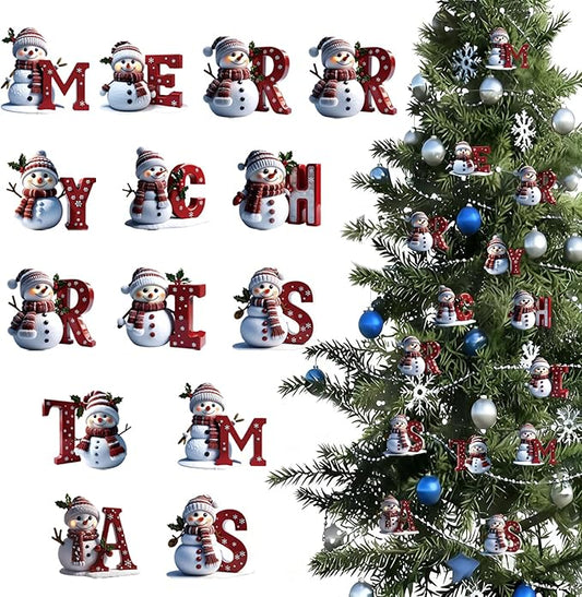 14 Pcs Christmas Snowman Ornaments Decorations Cute Snowman by NSSHEL