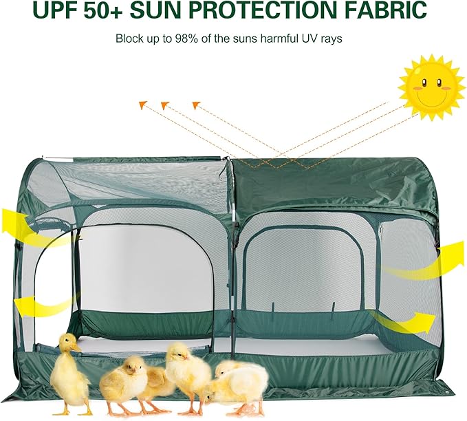 ANC POP Portable Chicken Run Large Pop-Up Chicken Pen - Image 2