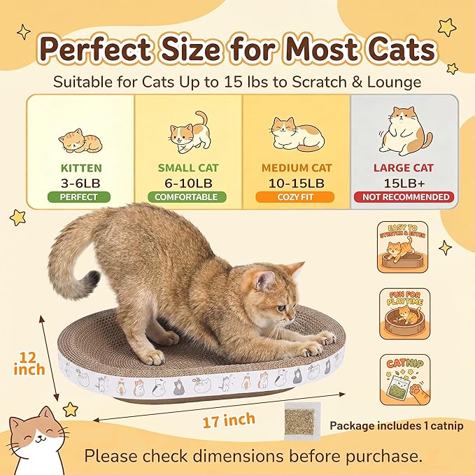 PatiencET Oval Cat Scratcher Lounge - Image 3