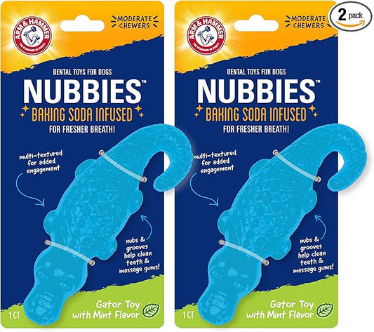 Arm & Hammer Nubbies Gator Dog Dental Chew Toy Mint Flavor Baking Soda Infused by ArmHammer