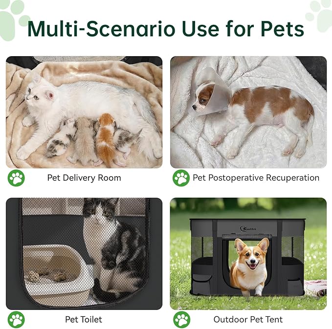 Dog Playpen, Cat Pet Puppy Pen, Portable Playpens - Image 3