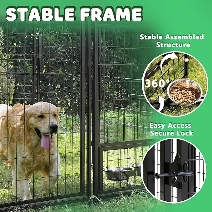 LEMBERI 4x4x6 FT Outdoor Dog Kennel - Image 2