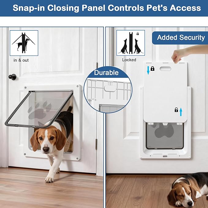 CEESC Dog Door for Pets Up to 45 lb, Weatherproof Pet Door for Cats and Dogs - Image 7