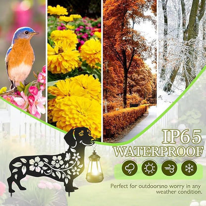 Solar Dachshund Garden Decor – Waterproof Metal Dog Yard Stake - Image 4