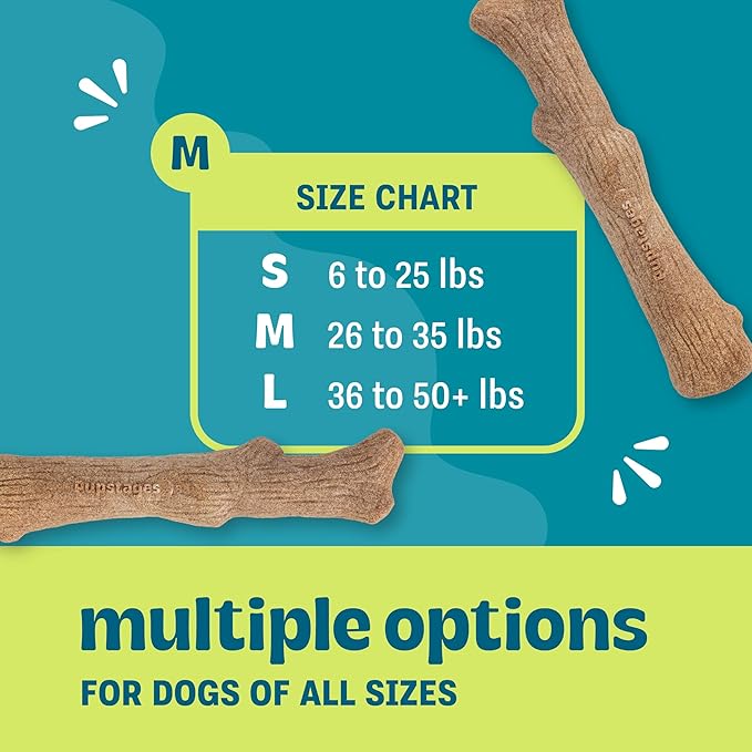 Pupstages Dogwood Dog Chew Toy, Made in the USA – Real-Wood Blend, Natural - Image 3