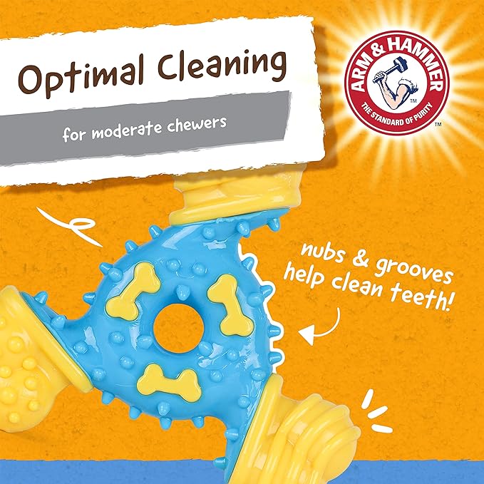 Arm & Hammer Nubbies TriBone Dog Dental Chew Toy Peanut Butter Flavor Moderate - Image 5