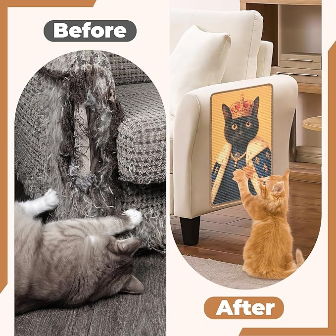 Sisal Cat Scratcher Mat, Cat Wall Scratcher - Image 5