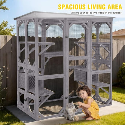 Aivituvin Catio Cat Enclosure Extra Large Window Cat House - Image 7