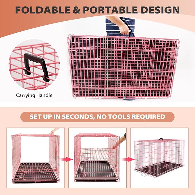 BestPet 30 Inch Dog Crates for Small Medium Dogs Folding Metal Wire Crates Dog - Image 6