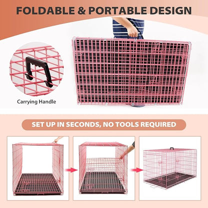 BestPet 30 Inch Dog Crates for Small Medium Dogs Folding Metal Wire Crates Dog - Image 6