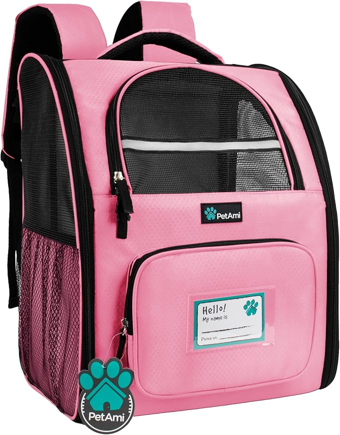 PetAmi Dog Backpack Carrier for Small Medium Dogs Large Cats up to 18 lbs by PetAmi