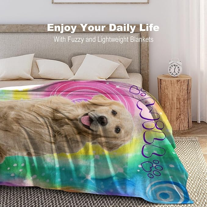 Personalized Cat Dog Portrait Blanket - Image 2