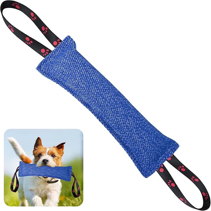 ToLanbbt Dog Tug Toy Bite Jute Pillow Pull Toy by ToLanbbt