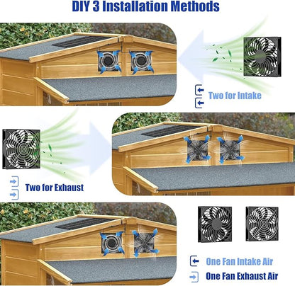 MARBERO 4.7 Inch Solar Powered Fan Kit, 15W Solar Panel - Image 6